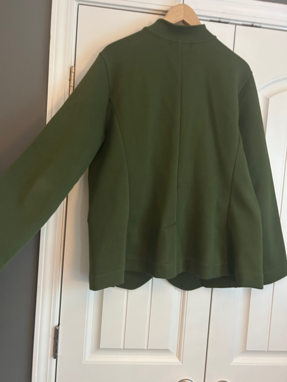 Banana Republic Olive Green Stand-Collar Button Blazer - Picture 4 of 4
